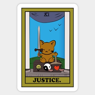 TAROT CARDS | JUSTICE. | CAT Sticker